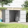 Garden Shed Grey 195x198x159 cm Image 3