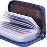 New Blue Genuine Leather Credit Card Holder ID Business Card Case Purse Wallet for Men & Women 26 slots Image 4