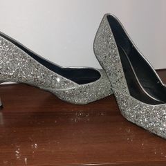 shoes - sliver glitter,