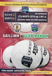 2016 Galway v Fermanagh - GAA Allianz Football League Programme - Tuam Stadium