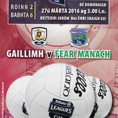 2016 Galway v Fermanagh - GAA Allianz Football League Programme - Tuam Stadium