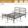 King Size Bed Frame with Curved Headboard Image 9