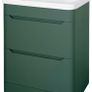 Eve 500 floor standing unit and basin Green/white/navy Image 2