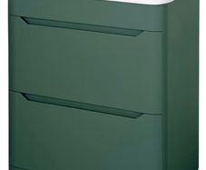 Eve 500 floor standing unit and basin Green/white/navy