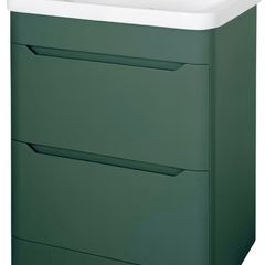 Eve 500 floor standing unit and basin Green/white/navy