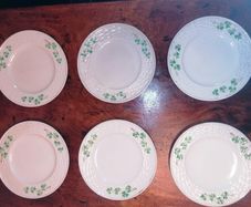 Antique Belleek Shamrock Ware Plates