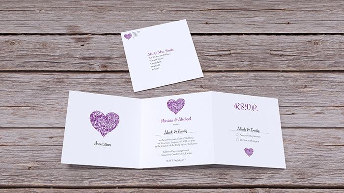 Heart Wedding Invites