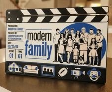 Modern family / The Office display clap boards
