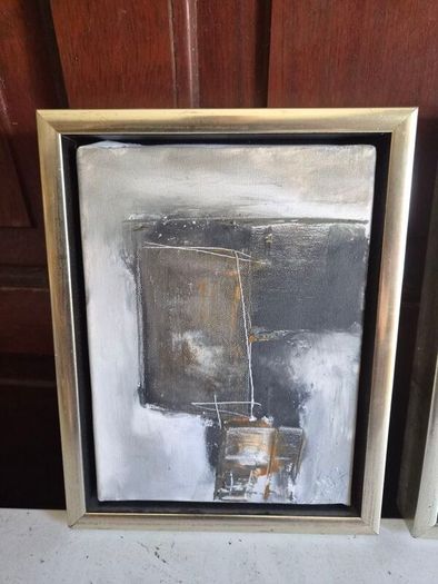 Pair of Original Danish Abstract Paintings by Marianne Dam Hansen