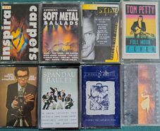 Lot of 9 x Music Cassette Tapes. Tom Petty, Elvis Costello, China Crisis etc VG+