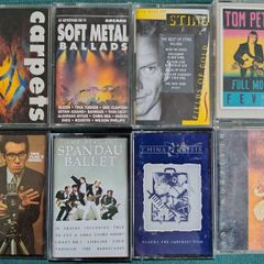 Lot of 9 x Music Cassette Tapes. Tom Petty, Elvis Costello, China Crisis etc VG+