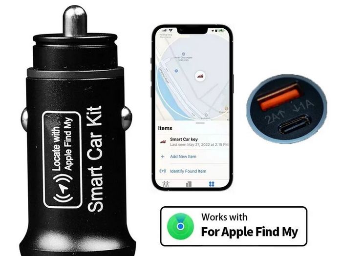 2-in-1 Mini Car Tracker&Car Charger Dual Purpose Find My Real Time GPS Locator