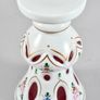 Beautiful Bohemian pink glass overlay vase Image 4