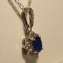 Premium Cobalt Blue Spinel Silver Pendant and Chain Image 3