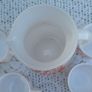 Vintage  1970s Arcopal France Milk Glass Jug and Cups Set Image 8