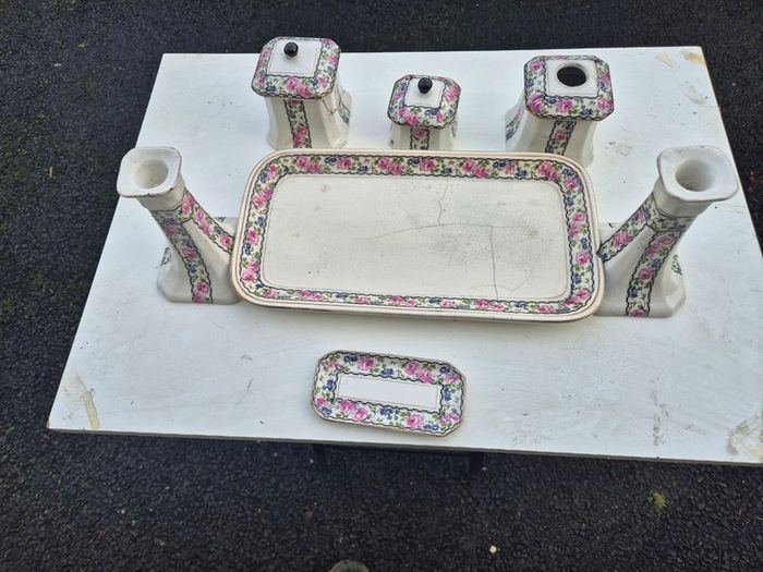 Antique condiment set