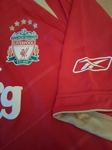Liverpool Jersey. Official Reebok Liverpool FC European Home Jersey 2005 To 2006. Authentic Original. Not A Modern Day Remake.