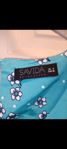 Savida blue floral top size 8