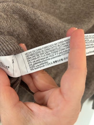 Massimo Dutti Yak wool blend polo knit
