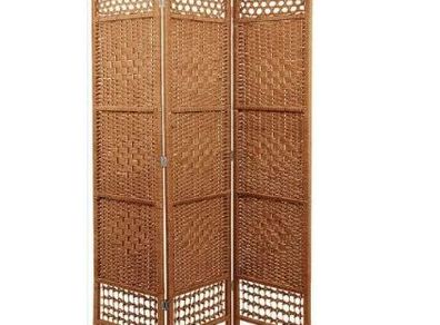 Natural 3 Panel Hand Made Wicker Room Divider