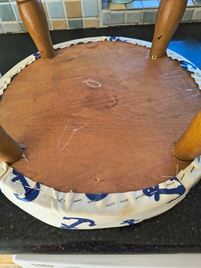 pair of wooden stools
