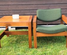 Mid Century Vintage Crannac Armchair & Side Table