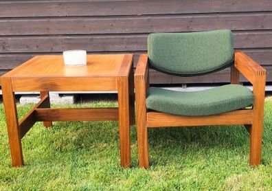 Mid Century Vintage Crannac Armchair & Side Table