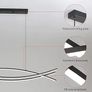 120CM Adjustable Pendant Light, Black Modern LED Ceiling Lights Dimmable 10 to 100 Kitchen Island Lighting 3000K/4500K/6000K 3 Color Chandeliers for Dining, Living Room Image 4