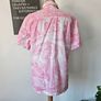 Topshop Renaissance fantasy print white pink cotton blouse, size 10-12 Image 2