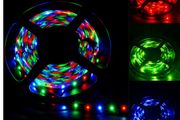 SMD 3528 RGB LED Strip with Remote Controller and Power Adapter