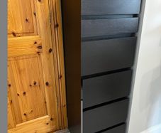 Chest of drawers with mirror