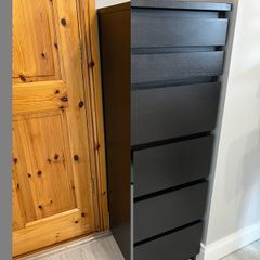 Chest of drawers with mirror