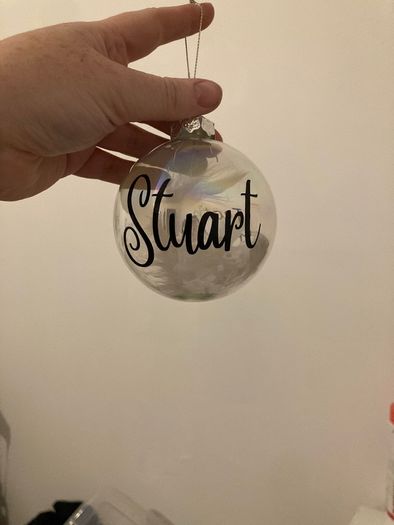 Personalised Glass Christmas baubles