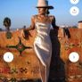 Rat and boa stunning gold dress Image 2