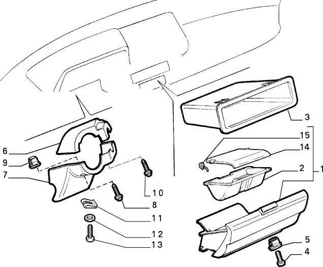 Lower Steering Cowl (Fiat Cinquecento Sporting)