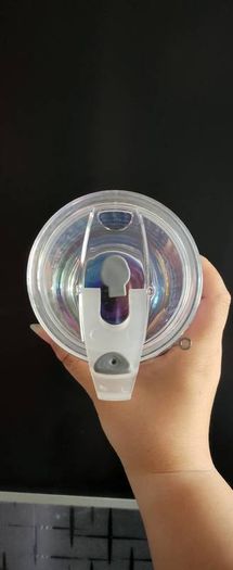 Pink Bear Iridescent Halo Effect Chrome Glass Tumblr Cup