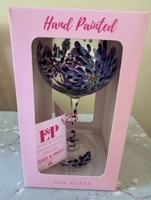 Hand painted gin Glass