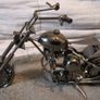 White metal made motor bike Image 4