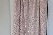 Quiz Blush Sequin Patterned Fully Lined Dress