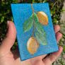 Lemon art, Original art, Acrylic art, Mini art Image 5