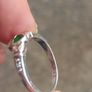 Emerald and CZ Sterling Silver Claddagh Ring Image 10