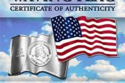 2023 Cameroon 1 Oz Silver Colored Shaped Coin Waving American Flag. Prooflike