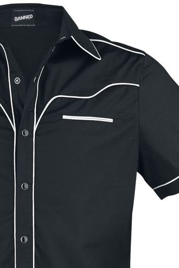 Banned Alternative Men's Trimmed Worker Shirt in Size 2XL (Brand New & Unopened)