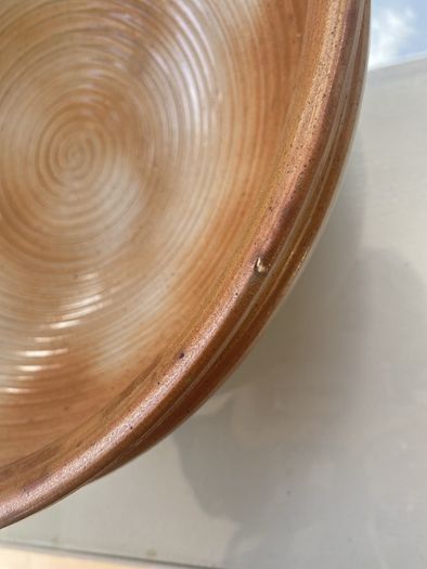 Reduced French Gres Du Marais  stoneware  very large 13 .5 diameter Bowl