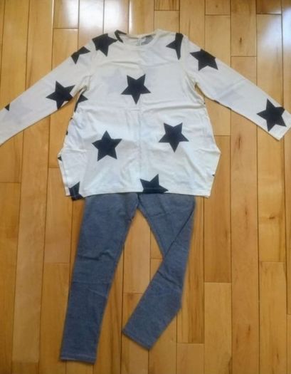 BNWT Benetton Girls Top And Leggins Set