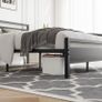 4ft6 Double Bed Frames with Wooden Headboard Image 2