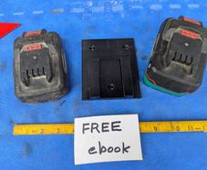 Wall Mounted Bracket for Parkside Batteries