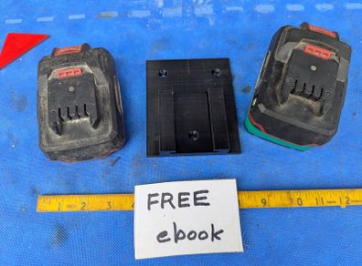 Wall Mounted Bracket for Parkside Batteries