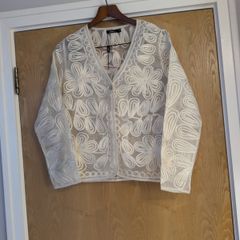 Dash Cream Sheer Cardigan/Top Or Jacket.S.14.  B.N.W.T. (Paper Tag List In Storage).