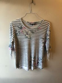 Floral / stripe top (size 12)
